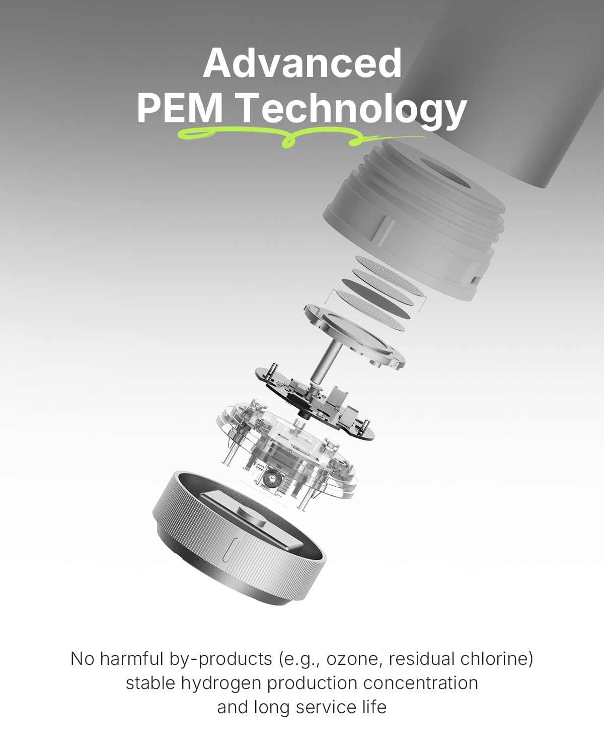 Titanium Hydrogen Water Bottle Generator with Eco-Recyclable Materials & PEM Tech – 12 oz, 2000+ PPB 5-Min Rapid Hydrogen, Rechargeable Portable for Home/Office/Travel/Fitness-Excellent Gift Choice